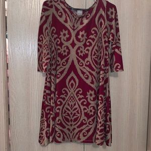 Gorgeous red pattern dress